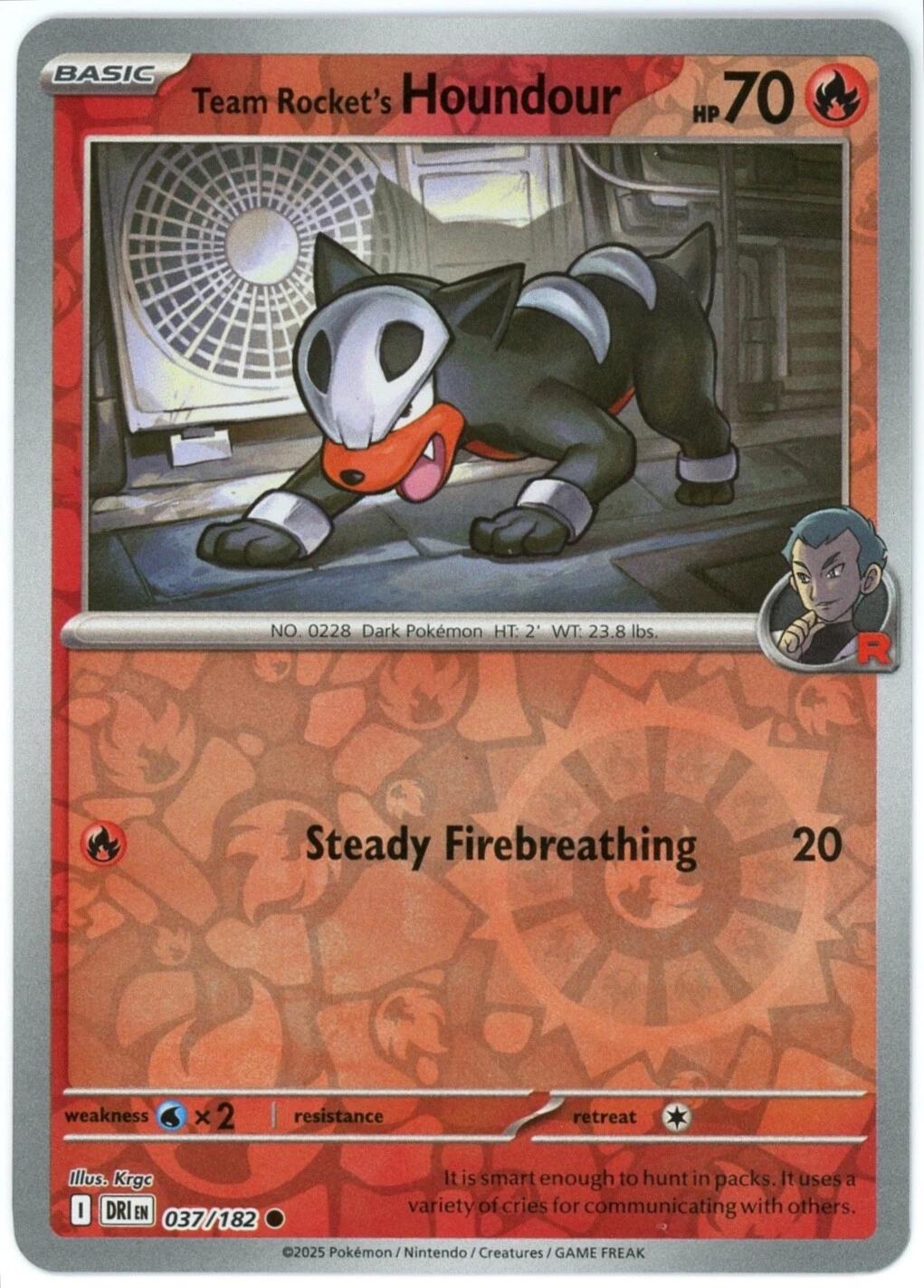 Team Rocket's Houndour [Reverse Holo]